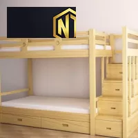 GIƯỜNG TẦNG TRẺ EM NGỌC THỊNH GỖ TỰ NHIÊN